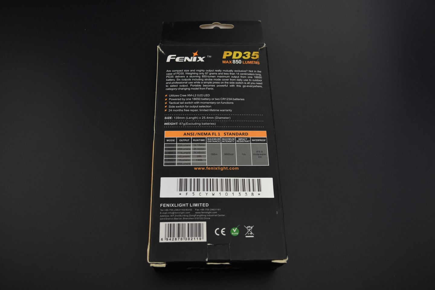Fenix occasion - OCF225 PD35 - Revendeur Officiel Lampes FENIX depuis 2008 | Votre Boutique en ligne FENIX®