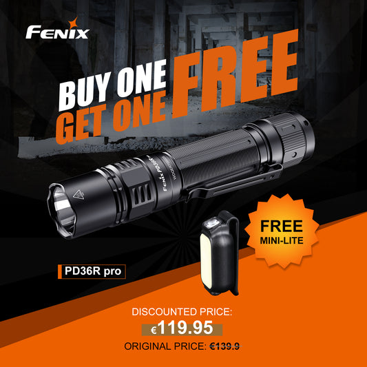 Fenix pack - PD36R PRO KIT - PD36R PRO 2800 lumens + MINI LITE 150 lumens