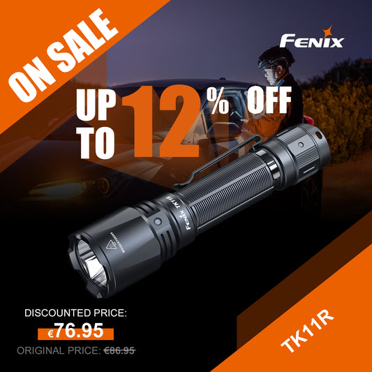 FENIX - TK11R - Lampe de poche compacte à double interrupteur tactique - 1600 lumens