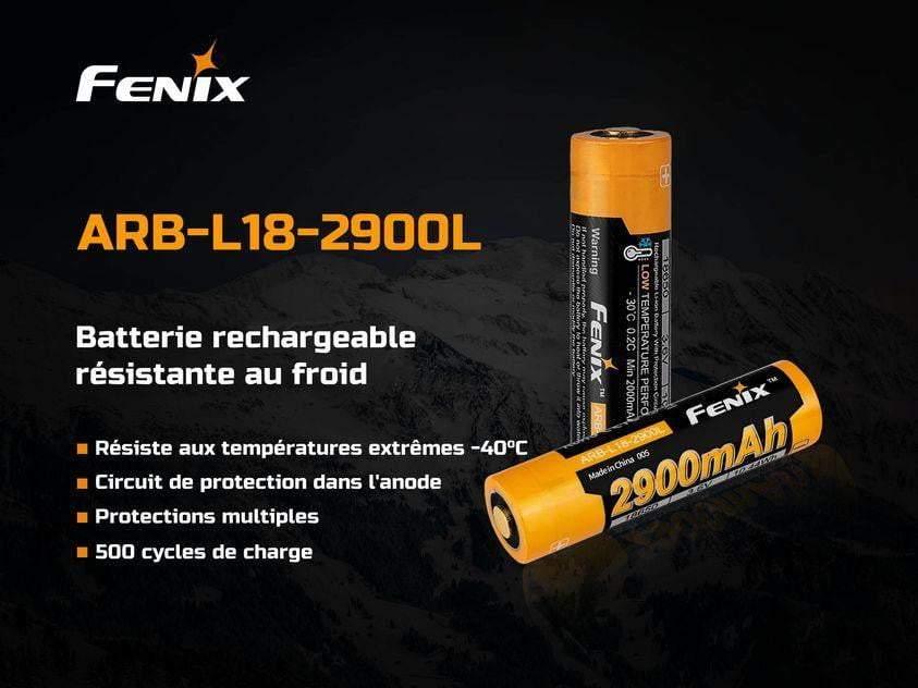 Batterie Fenix ARBL18-2900L - 2900mAh 3.6V batterie résistante au froid extrême -40°C Site Officiel FENIX® - Votre boutique en ligne Fenix®