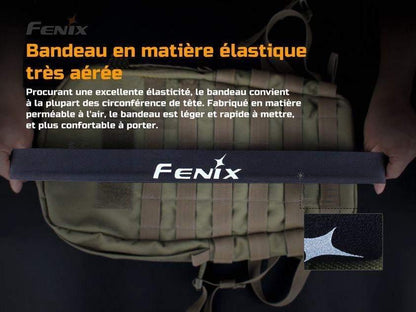 Fenix AFH-10 - serre tête de sport élastique en nylon avec lignes réfléchissantes et anti-transpiration Site Officiel FENIX® - Votre boutique en ligne Fenix®