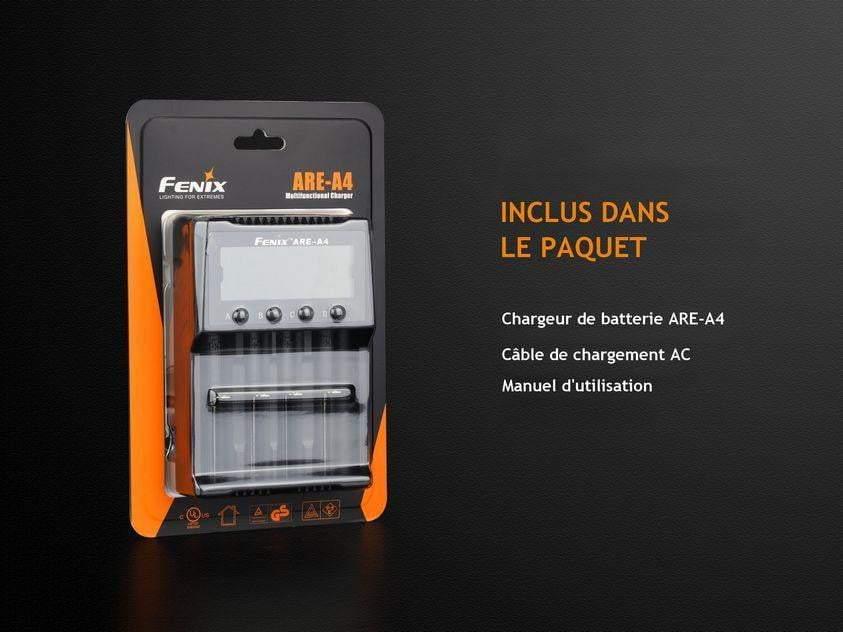 Fenix ARE-A4 - Chargeur de batterie intelligent à 4 canaux Site Officiel FENIX® - Votre boutique en ligne Fenix®