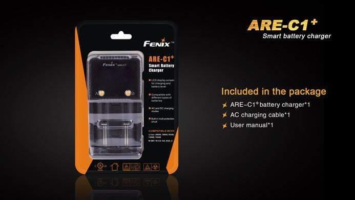Fenix ARE-C1+ avec écran LCD pour piles 26650 , 18650 , 16340 , 14500 , 10440, Ni-MH - Ni-Cd: AA , AAA , C Site Officiel FENIX® - Votre boutique en ligne Fenix®