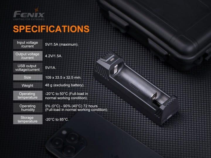 Fenix AREX1 V2 - Chargeur intelligent à canal unique Site Officiel FENIX® - Votre boutique en ligne Fenix®
