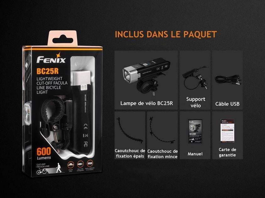 Fenix BC25R lampe de vélo 600 Lumens + technologie anti éblouissement piétons Site Officiel FENIX® - Votre boutique en ligne Fenix®