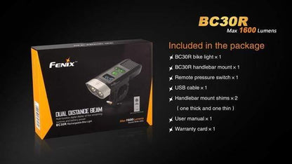 Fenix BC30R - 1600 Lumens - avec batterie interne et chargeur USB - écran OLED Site Officiel FENIX® - Votre boutique en ligne Fenix®