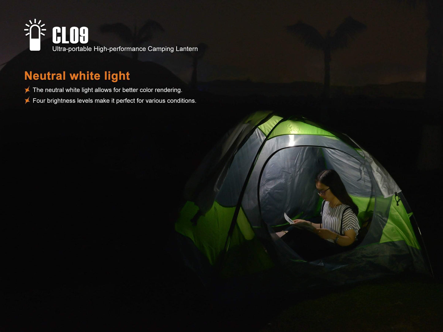 Fenix CL09 - Lampe LED pour camping - 200 lumens - modèle Gris Site Officiel FENIX® - Votre boutique en ligne Fenix®