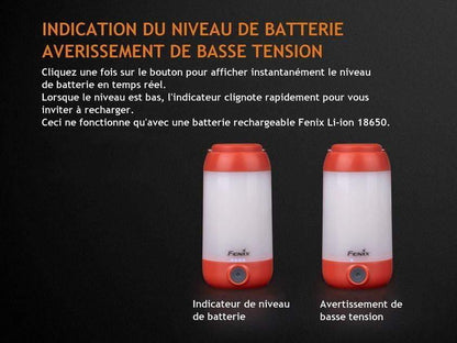 Fenix CL26R - lanterne de camping rechargeable 400 Lumens - batterie inclue Site Officiel FENIX® - Votre boutique en ligne Fenix®