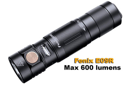 Fenix E09R - 600 lumens - rechargeable USB-C - pack complet Site Officiel FENIX® - Votre boutique en ligne Fenix®