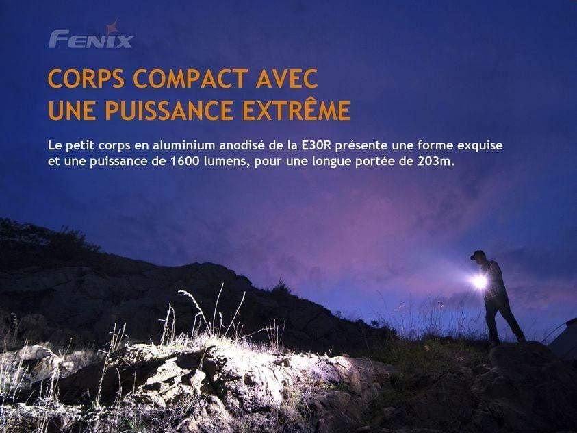 Fenix E30R - 1600 lumens - rechargeable avec batterie inclue 3500mAh Site Officiel FENIX® - Votre boutique en ligne Fenix®