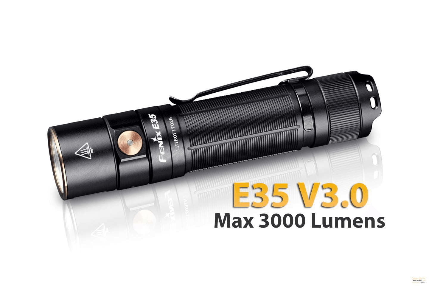 Fenix E35 V3.0 - 3000 Lumens - avec batterie USB-C - pack complet Votre boutique en ligne FENIX® Lampes Torches, Frontales, Vélo, Lanternes de Camping et Accessoires.