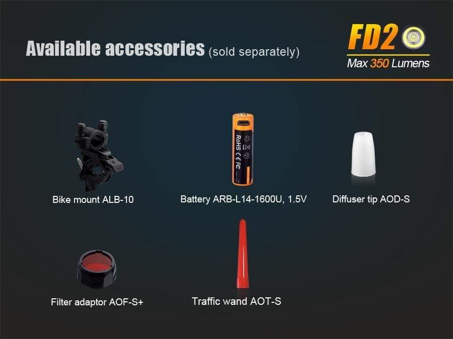 Fenix FD20 - 350 Lumens - avec 2 piles AA Site Officiel FENIX® - Votre boutique en ligne Fenix®