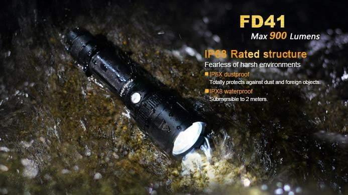 Fenix FD41 - Faisceau réglable - rotation 360° - 900 Lumens + Batterie 2600mAh USB incluse Site Officiel FENIX® - Votre boutique en ligne Fenix®