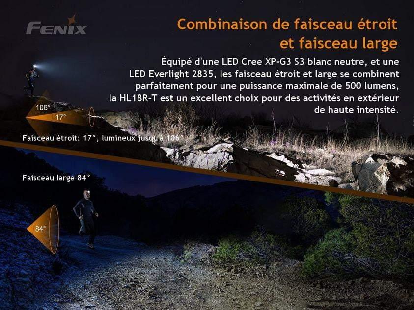 Fenix HL18R-T - lampe frontale pour le trail running - 500 lumens Site Officiel FENIX® - Votre boutique en ligne Fenix®
