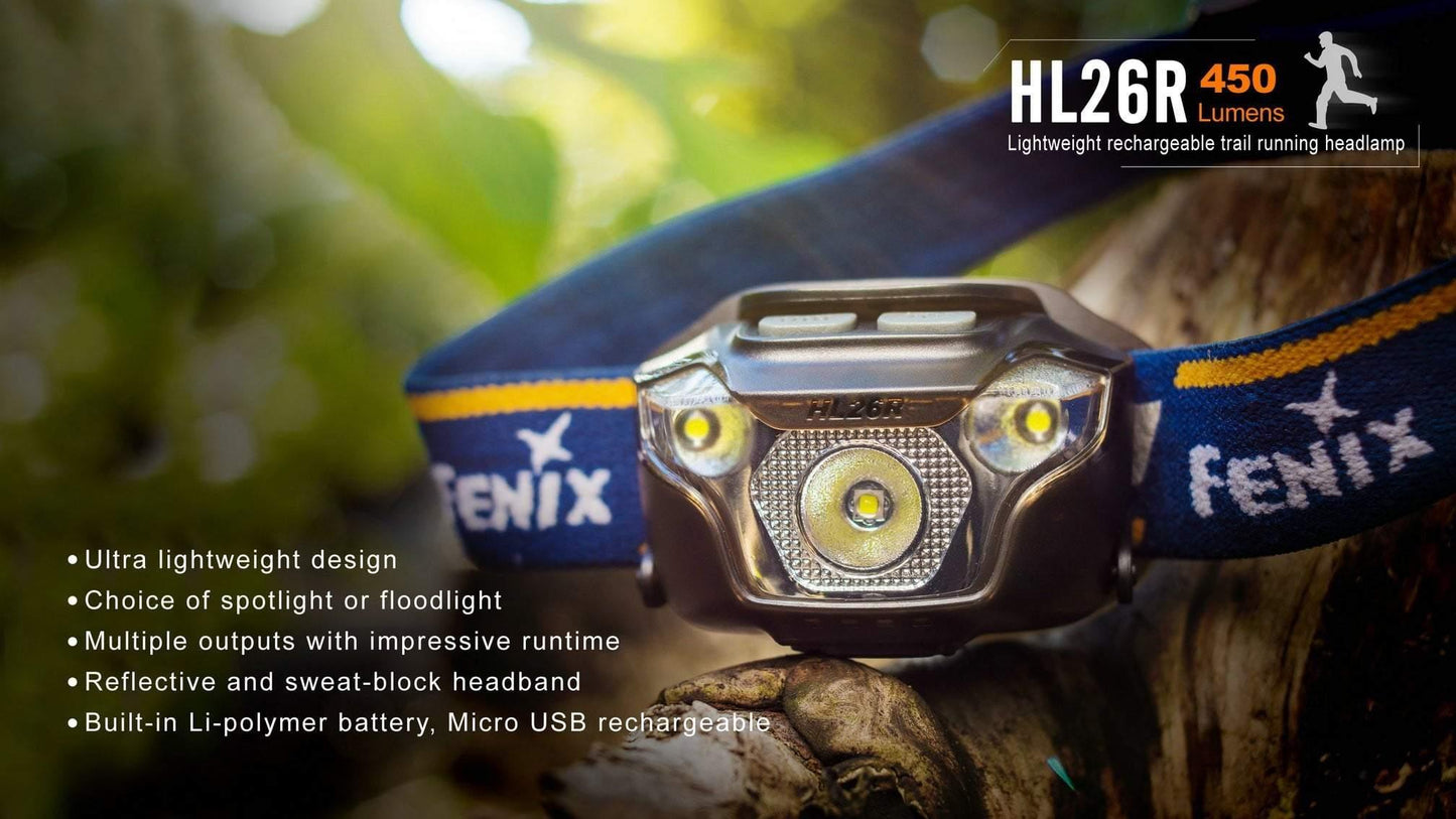 Fenix HL26R - 450 Lumens - avec pile rechargeable Site Officiel FENIX® - Votre boutique en ligne Fenix®