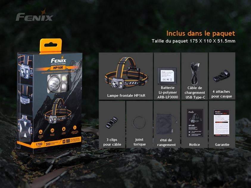 Fenix HP16R - 1700 lumens - rechargeable USB-C - pack complet Site Officiel FENIX® - Votre boutique en ligne Fenix®