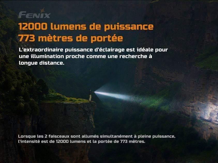 Fenix LR40R - 12 000 lumens - lampe compacte ultra puissante rechargeable avec batteries Site Officiel FENIX® - Votre boutique en ligne Fenix®