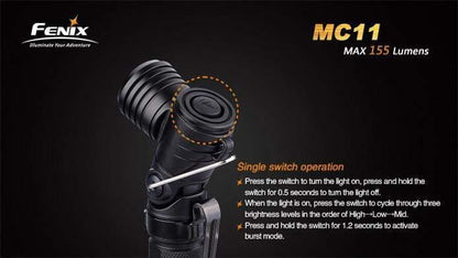 Fenix MC11 - 155 lumens avec pile Site Officiel FENIX® - Votre boutique en ligne Fenix®