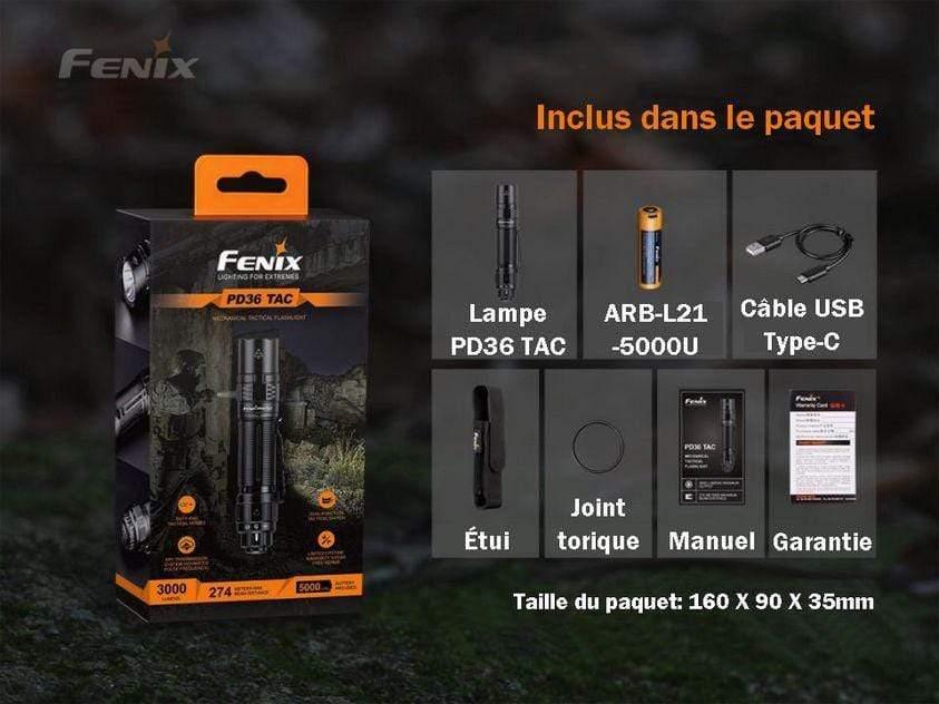 Fenix PD36 TAC - lampe tactique - 3000 lumens - pack complet Site Officiel FENIX® - Votre boutique en ligne Fenix®