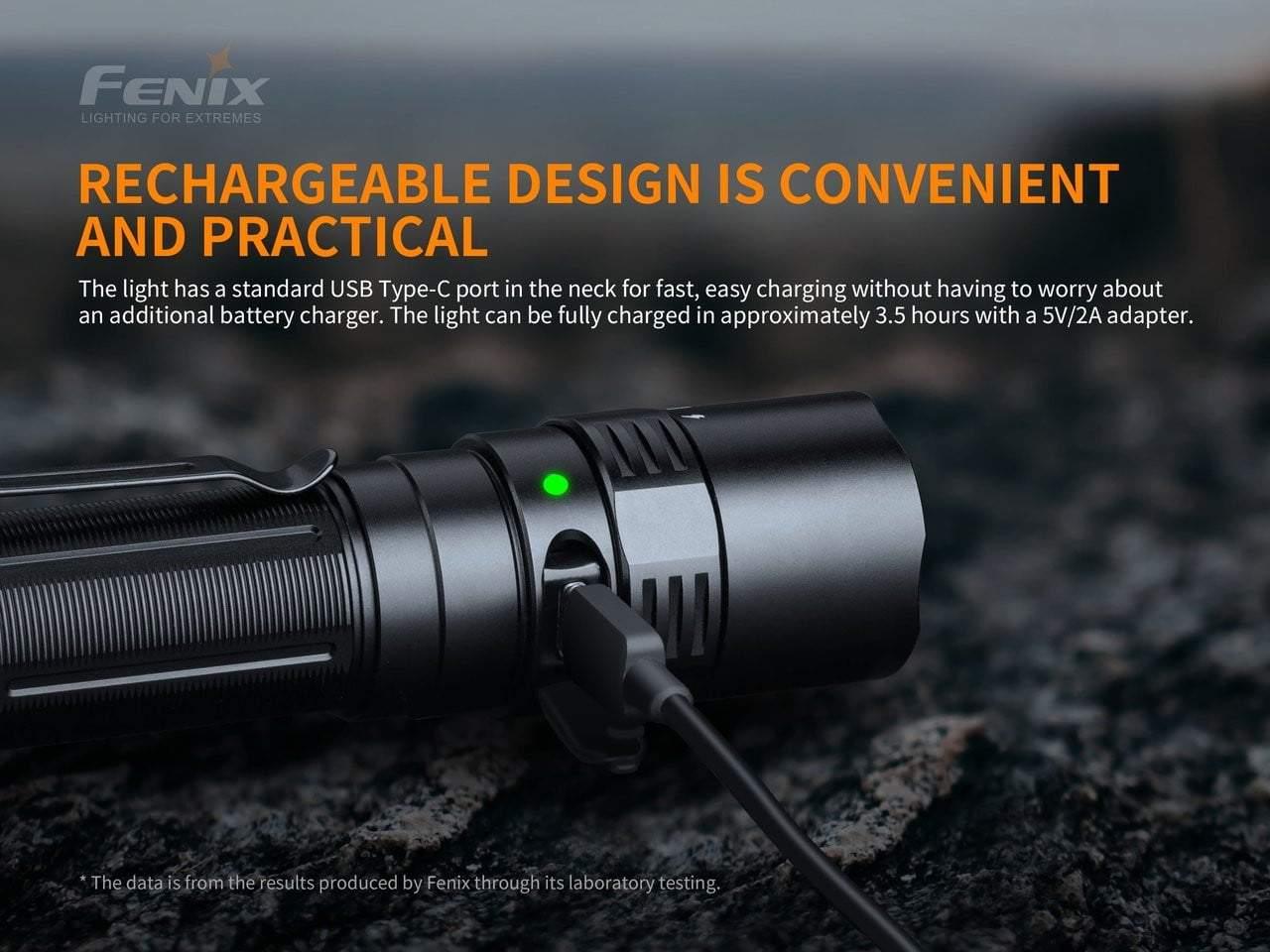 Fenix PD40R V2.0 - 3000 Lumens - rechargeable USB-C avec batterie 5000mAh Site Officiel FENIX® - Votre boutique en ligne Fenix®