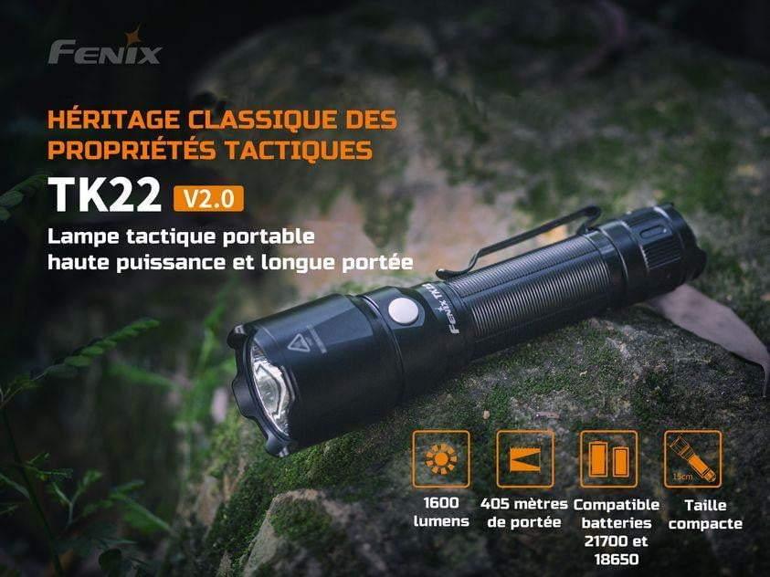Fenix TK22 V2.0 - 1600 lumens - Lampe tactique avec stroboscope Site Officiel FENIX® - Votre boutique en ligne Fenix®