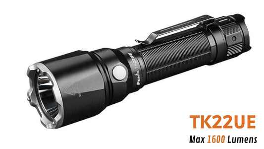 Fenix TK22UE - Lampe tactique avec batterie incluse - 1600 lumens - brise-vitre - pack complet Site Officiel FENIX® - Votre boutique en ligne Fenix®