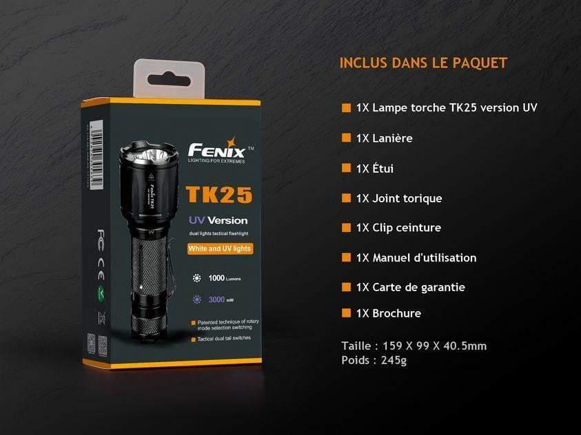 Fenix TK25 UV édition - Lampe tactique LED&UV - 1000 lumens Site Officiel FENIX® - Votre boutique en ligne Fenix®