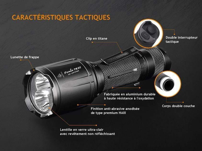 Fenix TK25 UV édition - Lampe tactique LED&UV - 1000 lumens Site Officiel FENIX® - Votre boutique en ligne Fenix®