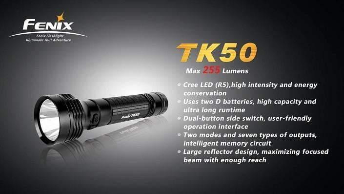 Fenix TK50 - 255 Lumens Site Officiel FENIX® - Votre boutique en ligne Fenix®