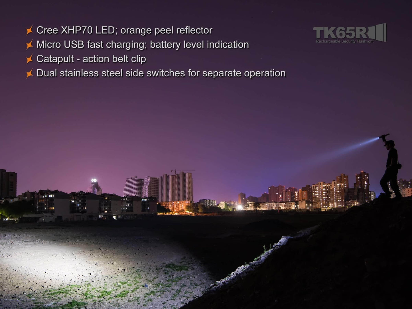 Fenix TK65R - Lampe torche rechargeable très puissante - 3200 Lumens Site Officiel FENIX® - Votre boutique en ligne Fenix®