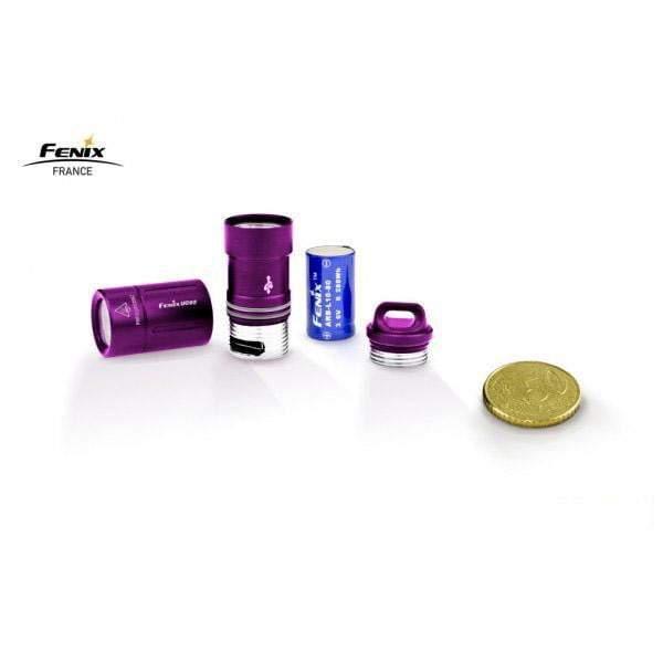 Fenix UC02 - mini lampe torche - 130 Lumens - rechargeable avec batterie - violette bleue ou noire Site Officiel FENIX® - Votre boutique en ligne Fenix®