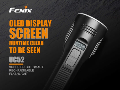 Fenix UC52 - lampe puissante, rechargeable et étanche avec écran OLED - 3100 Lumens Site Officiel FENIX® - Votre boutique en ligne Fenix®