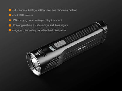 Fenix UC52 - lampe puissante, rechargeable et étanche avec écran OLED - 3100 Lumens Site Officiel FENIX® - Votre boutique en ligne Fenix®