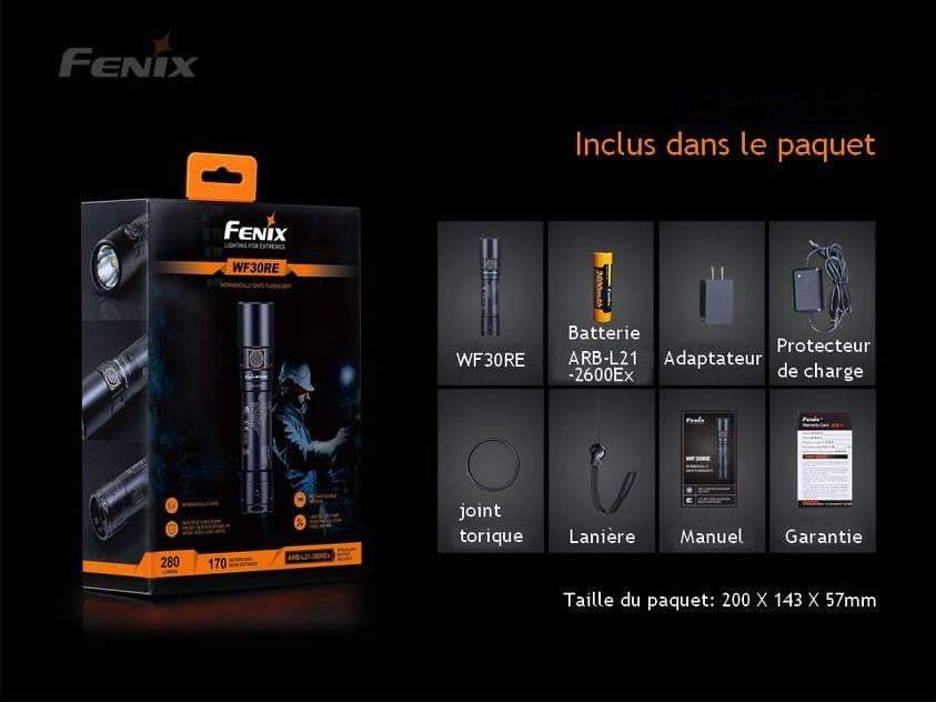 Fenix WF30RE lampe torche à sécurité intrinsèque - 170m de portée Site Officiel FENIX® - Votre boutique en ligne Fenix®