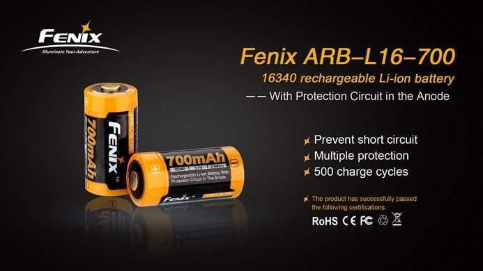 Pile rechargeable Fenix ARB-L16 - 700 mAh pour PD22,PD25, E15 édition 2016 Site Officiel FENIX® - Votre boutique en ligne Fenix®