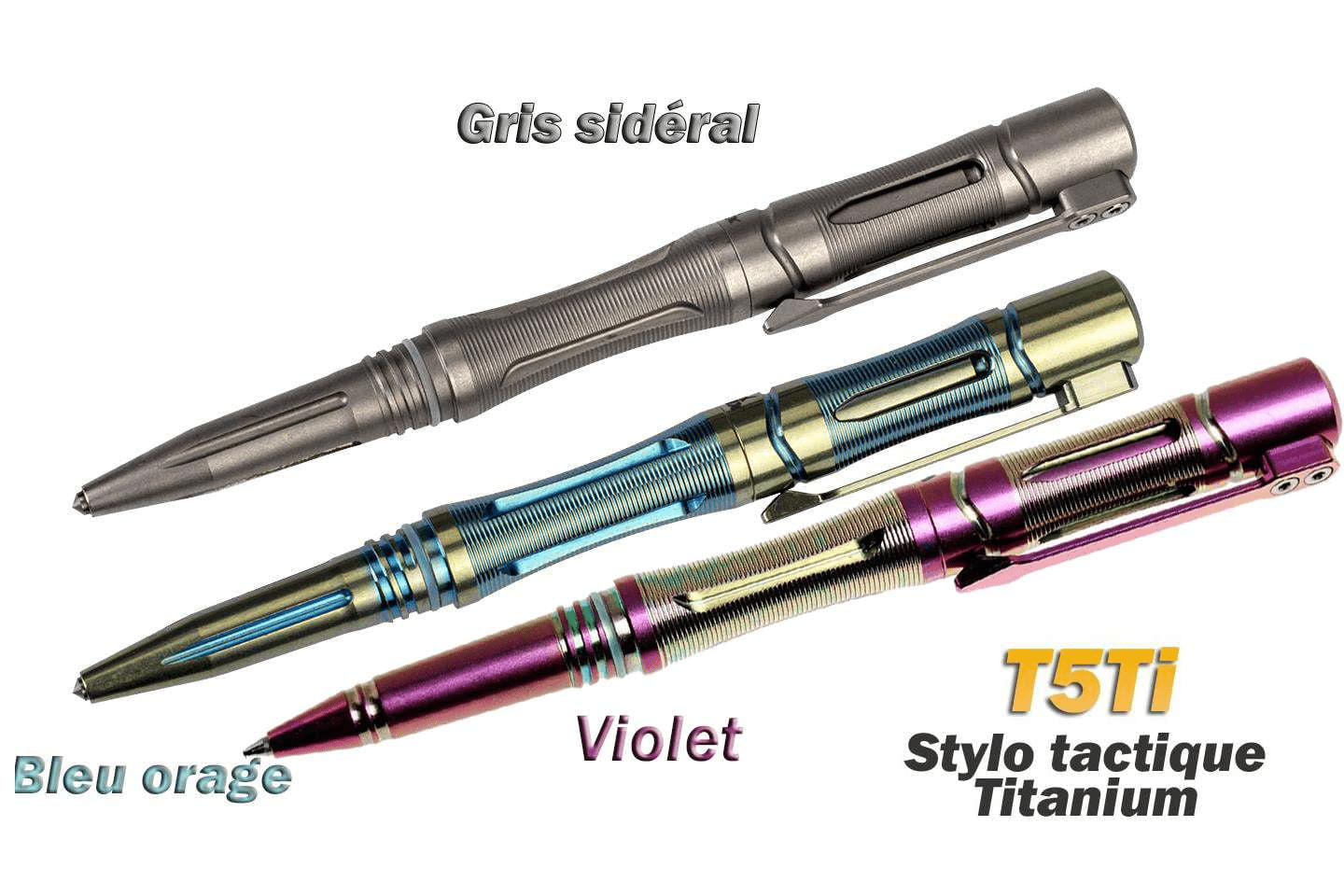 STYLO TACTIQUE FENIX HALBERD T5TI TITANIUM - Bleu orage ou Gris sidéral Site Officiel FENIX® - Votre boutique en ligne Fenix®