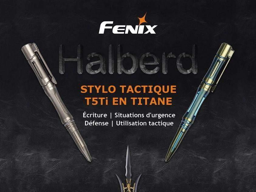 STYLO TACTIQUE FENIX HALBERD T5TI TITANIUM - Bleu orage ou Gris sidéral Site Officiel FENIX® - Votre boutique en ligne Fenix®