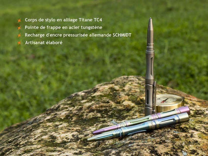 STYLO TACTIQUE FENIX HALBERD T5TI TITANIUM - Bleu orage ou Gris sidéral Site Officiel FENIX® - Votre boutique en ligne Fenix®