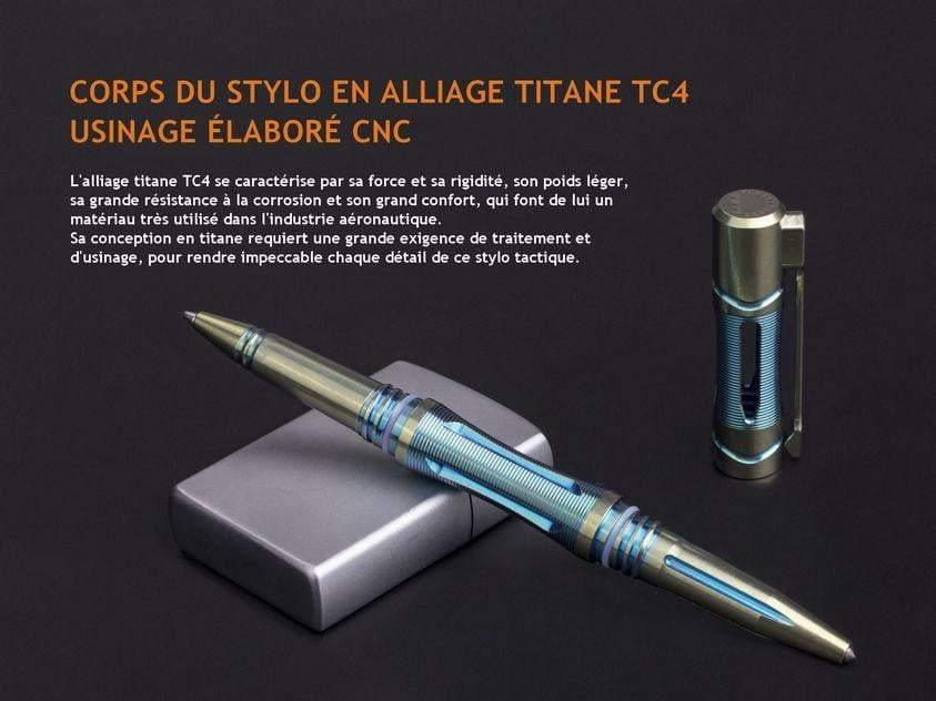 STYLO TACTIQUE FENIX HALBERD T5TI TITANIUM - Bleu orage ou Gris sidéral Site Officiel FENIX® - Votre boutique en ligne Fenix®